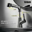 Robinet lavabo Multifonction VIGO 1013 GR/C